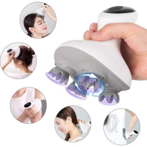 Electric Scalp Massager Portable Head Scratcher Massager Handheld with Tissue Kneading Stress Release For Full Body Massage