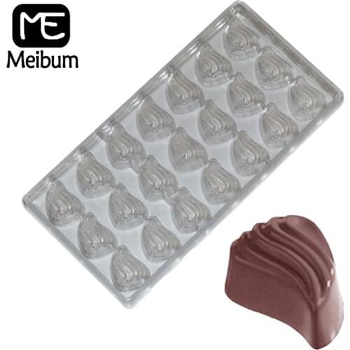 Meibum 21 Cavity Chocolate Mold Small Hill Pattern Child Candy Chunk Polycarbonate Mould Decoration Confectionery Baking Tray