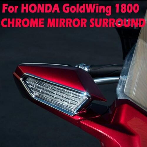 For HONDA GoldWing 1800 GL1800 GL 1800 2018-2020 Twinart Chrome Mirror Surround Decoration accessories