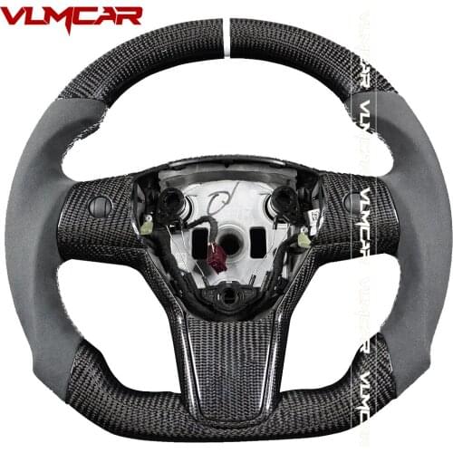 Private Custom Gloss Carbon Fiber Steering Wheel For Ford Tesla Model 3/Y