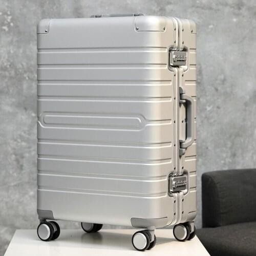KLQDZMS 20’’24’’28 Inch Mans suitcases With Wheeled Aluminum Trolleys Womans Innovative Spinner Rolling Luggage