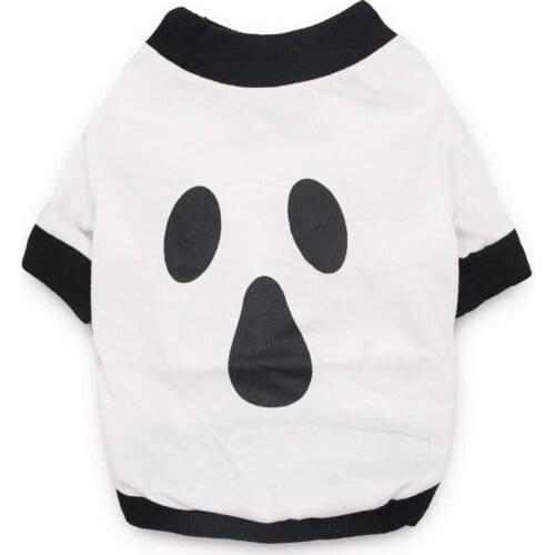 NACOCO Dog Halloween Ghost Shirt Pet Clothes Funny T-Shirt for Small Dogs