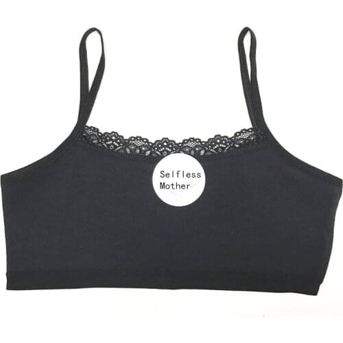 Girl Underwear Lace Bras For Girls Cotton Camisoles Sports Bra Top For Teens Training Bra 8-12 Years Adolescente