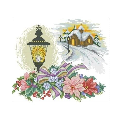 Nr. 10021 Winter landscape Needlework,For Embroidery,DIY 14CT Unprinted Arts Cross stitch kits Set Cross-Stitching Home Decor