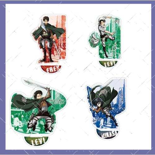 Japan Anime Attack on Titan Eren Jaeger Rivaille Mikasa Ackerman Acrylic Stand Model Plate Desktop Decor Student Toy Cosplay