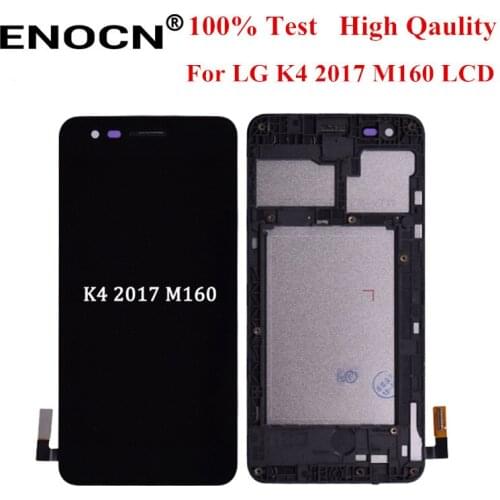 ENOCN Original For LG K4 2017 M160 LCD Display Touch Screen Digitizer with Frame Assembly or LCD No frame for K4 2017M160