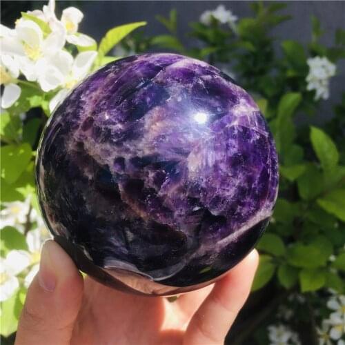 Natural Dream Amethyst Quartz Crystals Sphere ball Healing