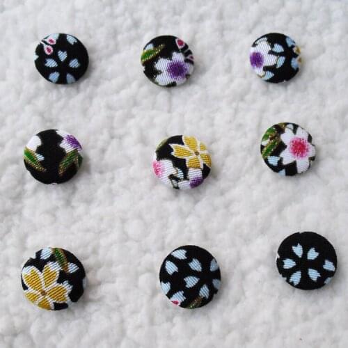 Free shipping fabric cover buttons made by hand diy series cloth covered buttons component with shank 20mm 2cm 50pcs/lot E40