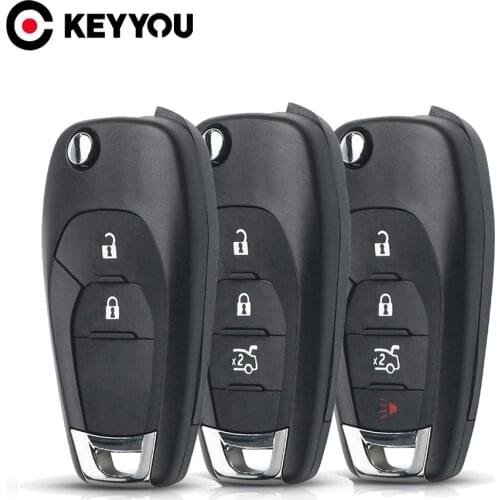 KEYYOU Auto Key HU100 Flip Key Remote Car Key Shell Case For Chevrolet Cruze Aveo Malibu Chevy 2014-2018 Spark Niva 2/3/4 Button