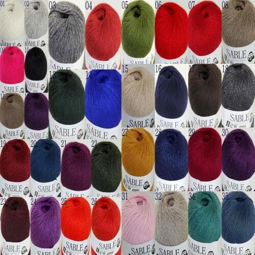 Sale 2*50gr Super Soft Pure Sable Cashmere Wrap Shawls Hand Knit Wool Crochet 243-yarn B1