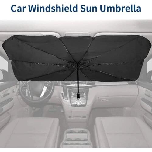 125cm 145cm Foldable Car Windshield Sun Shade Umbrella Car UV Cover Sunshade Heat Insulation Front Window Interior Protection