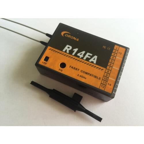 R14FA FASST Compatible 2.4Ghz 14Ch Receiver For FUTABA Transmitter 12FG