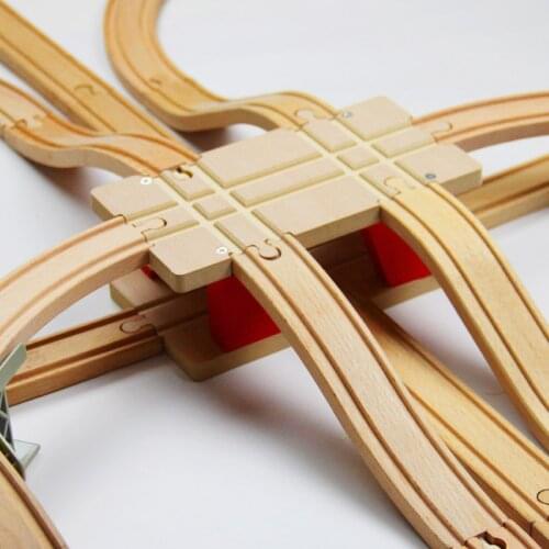 Transportation Hub Track Railway Accessories Compatible Thom as All Kinds Wood Track Variety Component Educational DIY Toys