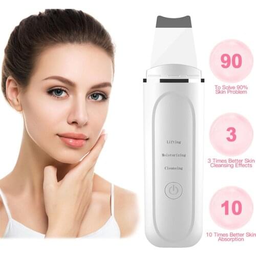 Ultrasonic Skin Scrubber Face Cleaning Machine Skin Deep Cleaning Scrubber Facial Shovel Exfoliating Peeling Remove Blackhead