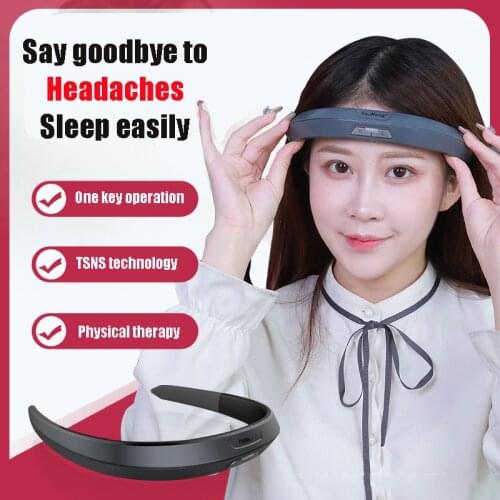 Smart Electric Head Massager Sleep Aid Improve Sleeping Relieve Headache Eliminate Anxiety Relax TSNS Insomnia Physiotherapy