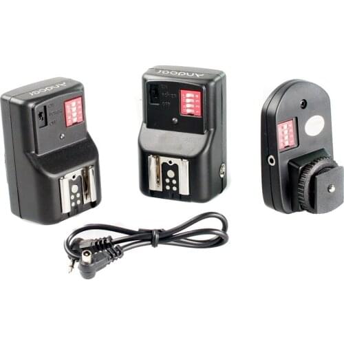 Andoer Universal 16 Channels Radio Remote Photo Studio Speedlite Flash Trigger 1 Transmitters & 2 Receivers