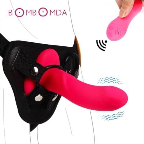 Sex Vibrator For Lesbian Didlo Strap On Harness Vibrating Panties for Woman Sex Bondage Dildo Penis Sex Belt Adult Sex Vibrator