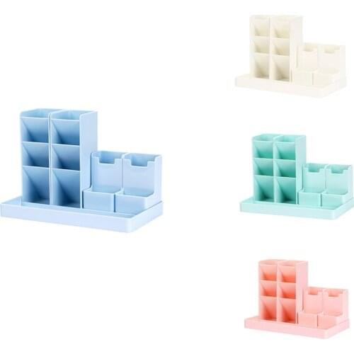 Large Capacity Cute Desk Accessories Pen Holder Pencil Storage Box Desktop Organizer Case School Office Stationery