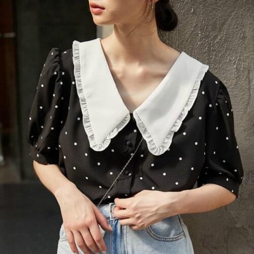 Блузки в горошек YUAZHOQI China At AliExpress