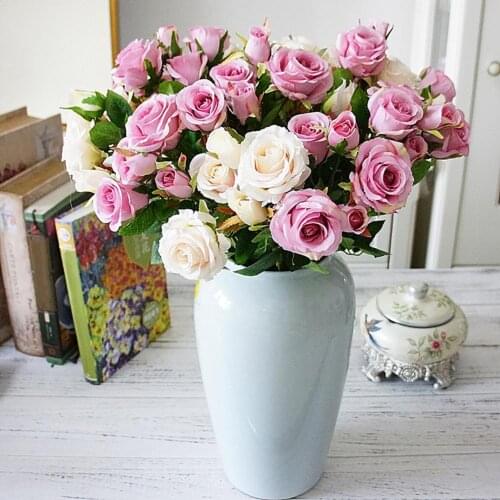 1Pc Artificial Rose Flower Plant Simulation Lifelike Home Party Wedding Decor Fashion