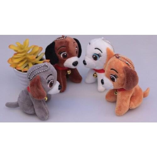 10PCS 10cm Simulation Puppy Baby Decoration Bag Plush Mini Pendant Keychain Doll Ring Toy