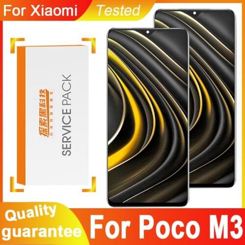 100% Tested 6.53" LCD Replacement For Xiaomi Poco M3 Display Touch Screen Digitizer Assembly For Xiaomi Pocophone M3 M2010J19CG