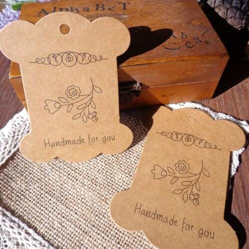 12pcs Thicken Style Flower Bookmark Retro Paper Big Size Gift Tags Hang Tag Kraft Paper Cards Label 8X10.3cm