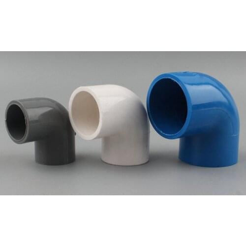 20 25 32 40 50mm Elbow Connector PVC Water Supply Pipe 90 Degrees Joint Plastic Water Pipe Fittings Irrigation Accessories