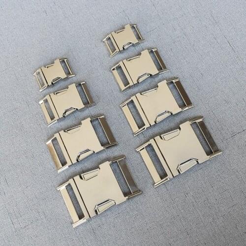 20 Pcs 15mm 20mm 25mm 32mm Metal Side Release Buckle Straps Belt Buckle For Pet Dog Collar Necklace Bracelet Paracord Garmen