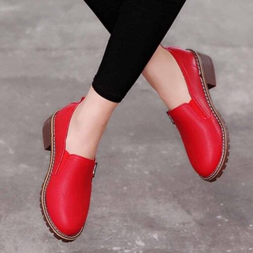 2019 New Women Autumn Shoes Girls Waterproof Oxford Shoes Female PU Leather Shoes Lesies Causal Shoes