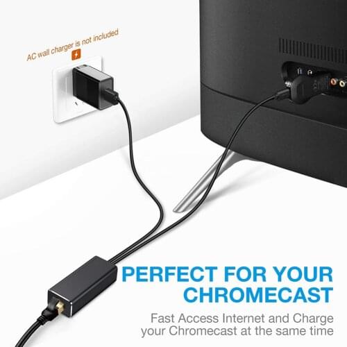 Ethernet Adapter for Amazon Fire TV Stick Google Home Mini Small Chromecast Ultra 2 1 Household Computer Accessories