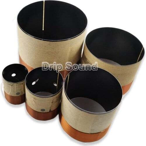 2pcs 64/65.5/75/75.5/76/76.5/76.9/99.5/100mm Core Bass Voice Coil BASV Black Aluminium Woofer Sound Drive Speaker Repair Parts