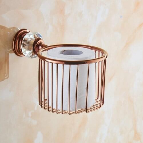 Paper Holders Crystal Metal Gold/Chrome Paper Roll Holder Toilet Paper Holder Tissue Holder Restroom Bathroom Accessories