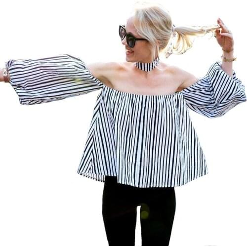 Женские рубашки в полоску DANJEANER China At AliExpress