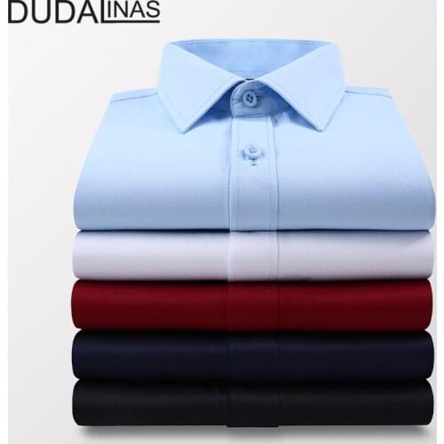 Dudalinas 8xl brand men casual shirts short sleeve plaid cotton slim fit dress shirt plus size clothing for business clothes