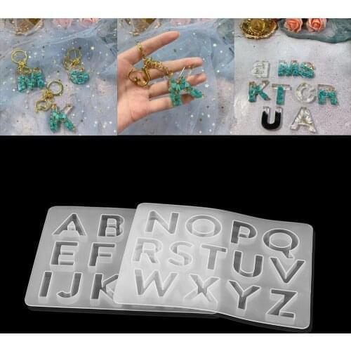 7 Style English Alphabet Silicone Molds Letter Epoxy Resin Casting Mold For DIY Jewelry Making Findings Art Supplies Components