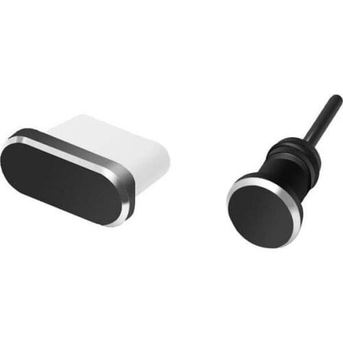Usb C Aluminum Dust Plug Set Type-C Charging Port 3.5Mm Headphone Jack Cell Phone Accessories For Huawei Mate 20