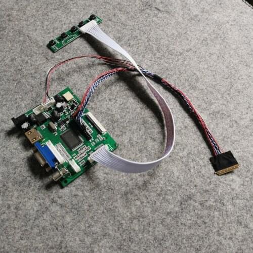 Laptops DIY kit VGA+AV For B156RW01/B173RW01/CLAA173UA01A screen 40-Pin LVDS LCD display controller board LED 60Hz 1600*900