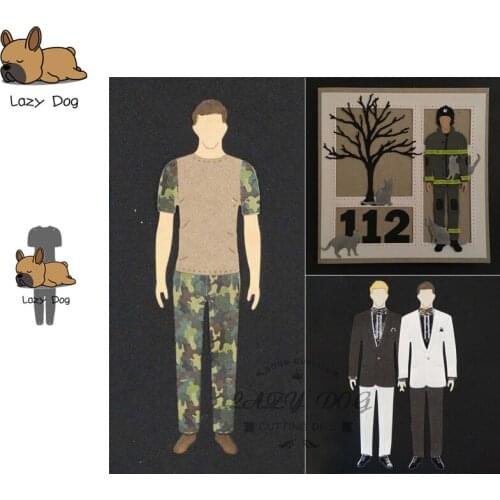 Mens Short Sleeve Suit Metal Cutting Dies Scrapbooking Stencil Craft Embossing Die Cuts Card Making New Dies For 2019