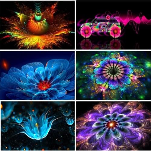 5D DIY Diamond Painting Art Picture Cross Stitch Kit Full Drill Square Embroidery Mosaic Abstract Flower Crystal Home Decor Gift