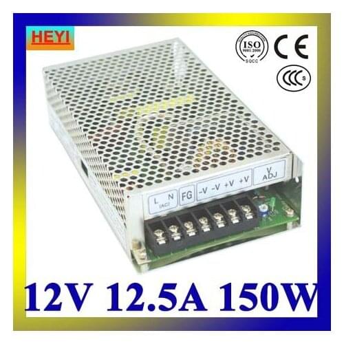 Single output switching power supply 12V 12.5A 100~120V/200~240V AC input LED power supply 150W 12V transformer