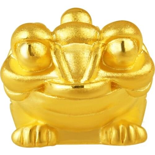 Solid 24K Yellow Gold Bracelet 3D 999 Gold Toad Bracelet 0.81g
