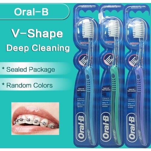 Oral B V Shape Orthodontic Toothbrush Teeth Braces Gum Interdental Teeth Cleasning Tooth Brush Oral Care Teeth Whitening 3pcs