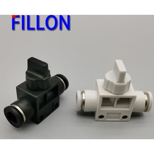 Pneumatic Hand Valve HVFF OD 4mm 6mm 8mm 10mm 12mm Air Flow Control Regulator Quick Push in Connector Air Tube Hose HVFF-4