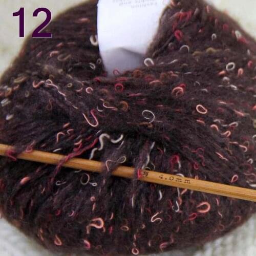 Sale 1SkeinX50gr Luxury Fluffy Soft NEW MOHAIR Shawls Hand Knit Crochet Yarn Brown 825-12