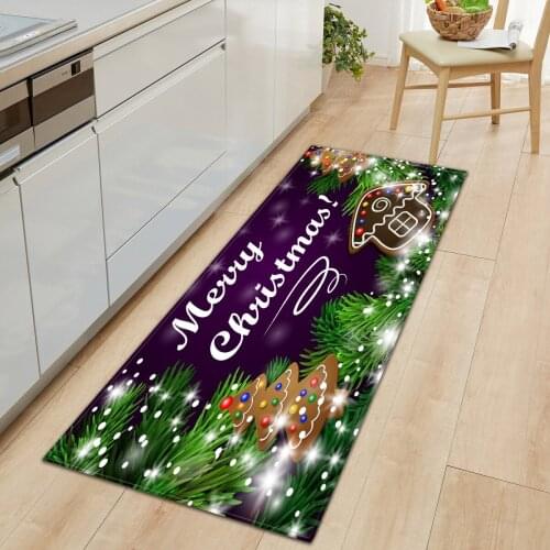 Nordic Flannel Christmas Doormat 3D Printing Carpet kitchen Mat Home Party decor Large Carpets for Living Room Bedroom Area Rugs