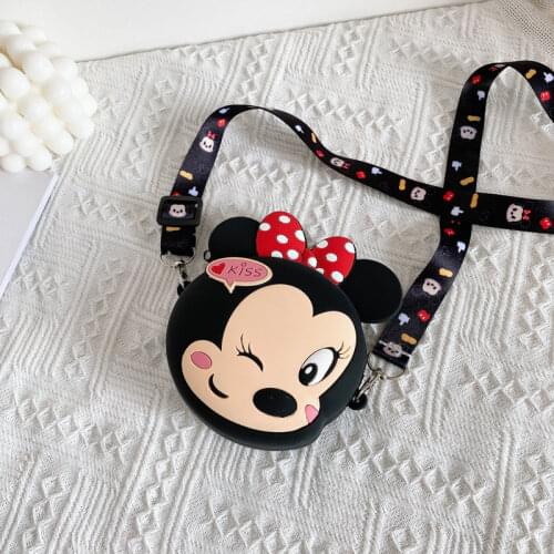 Mickey Girls Messenger Bag Crossbody Shoulder Bag Cartoon Minnie Handbag Childrens Bag Mini Cartoon Anime Baby Accessories Bag