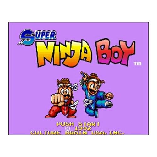 Super Ninja Boy NTSC Version 16 Bit 46 Pin Big Gray Game Card For USA Game Players