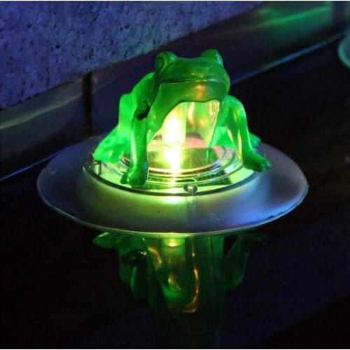 LED Solar Lotus Light Floating Colorful Lamp Waterproof Garden Pond Decor Flowers Leaf Lily Water Lantern Festival Decoration