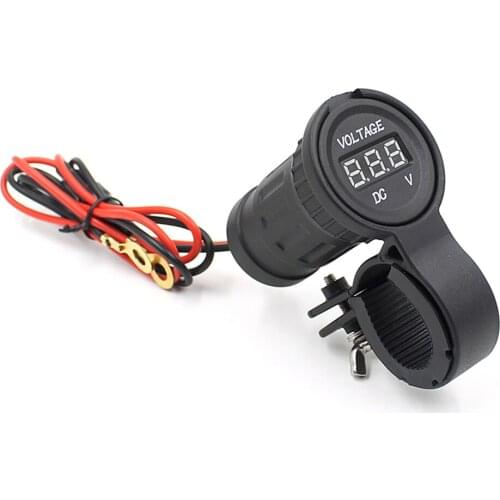 Universal 12V-24V System Car Motorbike ATV Digital Voltmeter with Red LED Illuminated